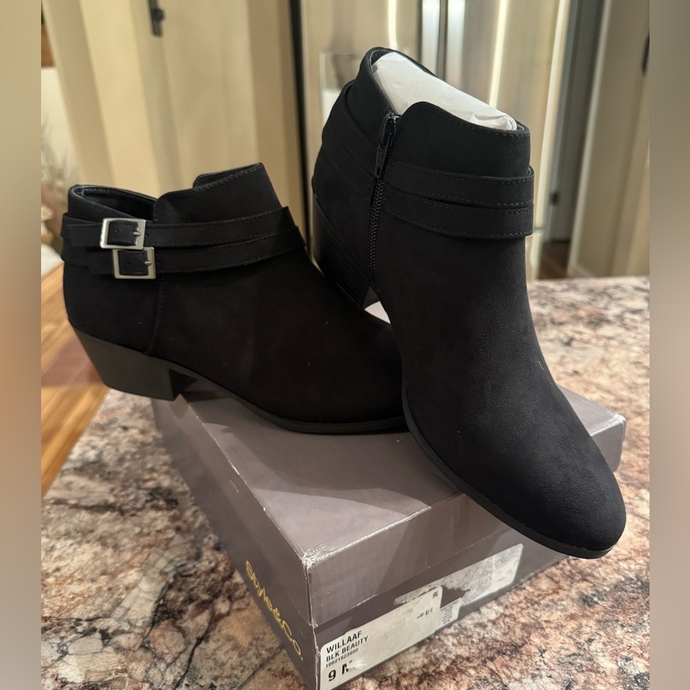 Style & Co. Women's Willaa Belt Block Heel Booties